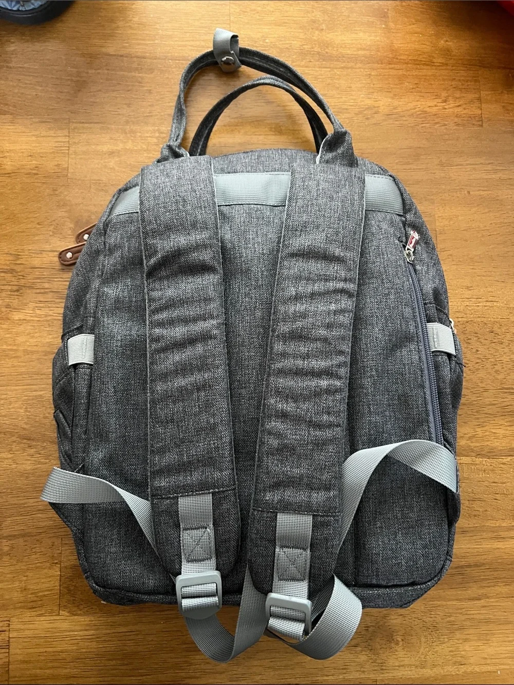 Ruvalino Gray Baby Bag Backpack diaper bag